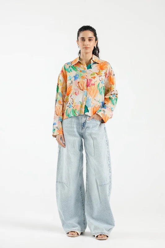 SHIRT (E1767/108/225)-- Graphic T-Shirt Round Neck Polyester