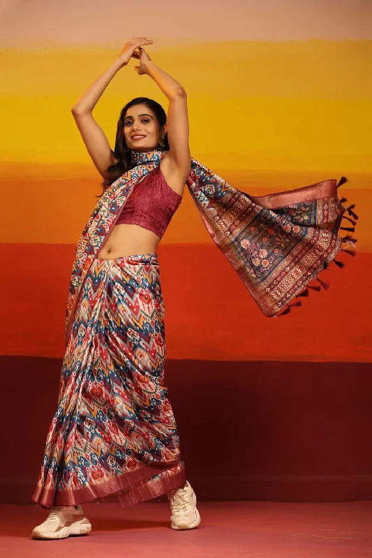 Banarasi Kota Silk Woven Saree With Unstitched Blouse Piece Delicate Pleat Blouse