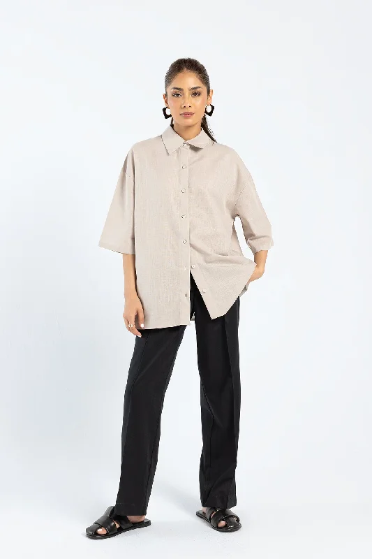 SHIRT (E1718/108/112)-- Asymmetrical Pockets Print