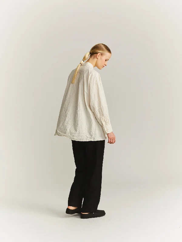 WAGA SOLEIL SHIRT  - L COT - NATURAL-- Fleece Fabric Down Fabric Feather Fabric