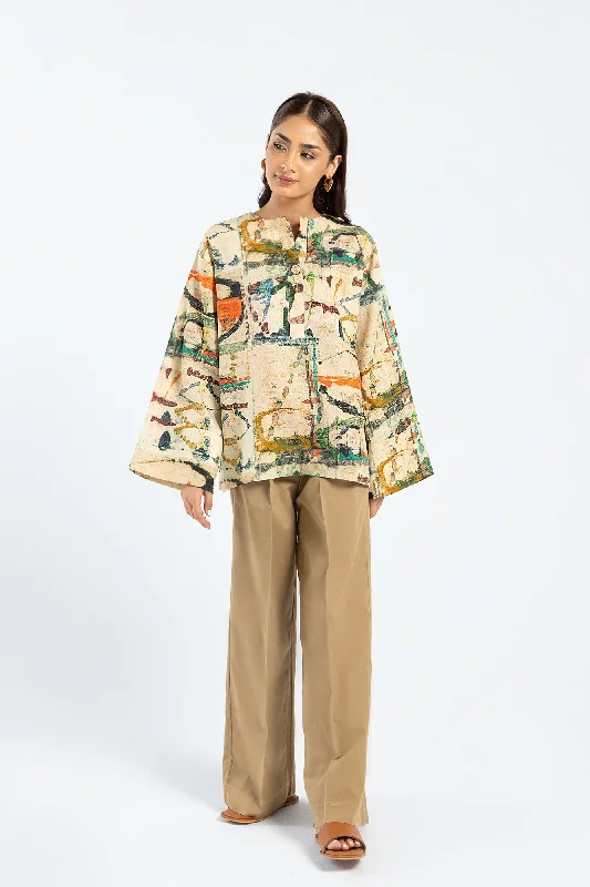 PRINTED SHIRT (E1746/108/110)-- Cashmere Blend Cotton Blend Poly Blend