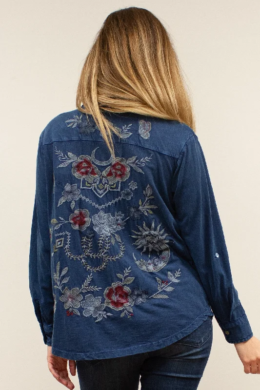 Indy Shirt-- Rayon Velvet Corduroy