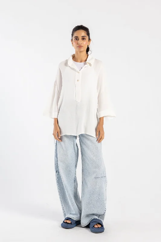 SOLID SHIRT (E1539/108/001)-- Satin Blend Silk Blend Wool Blend