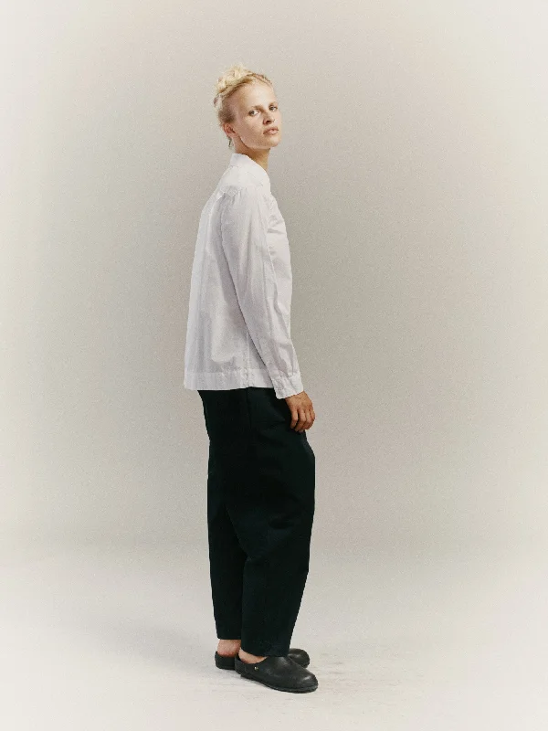 CHLOE SHIRT - COT - OFF WHITE-- Collared Crew Neck Turtle Neck