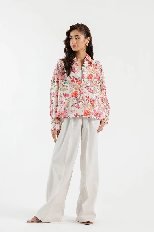 PRINTED SHIRT (E1789/108/002)-- Mesh Blend Leather Blend Suede Blend
