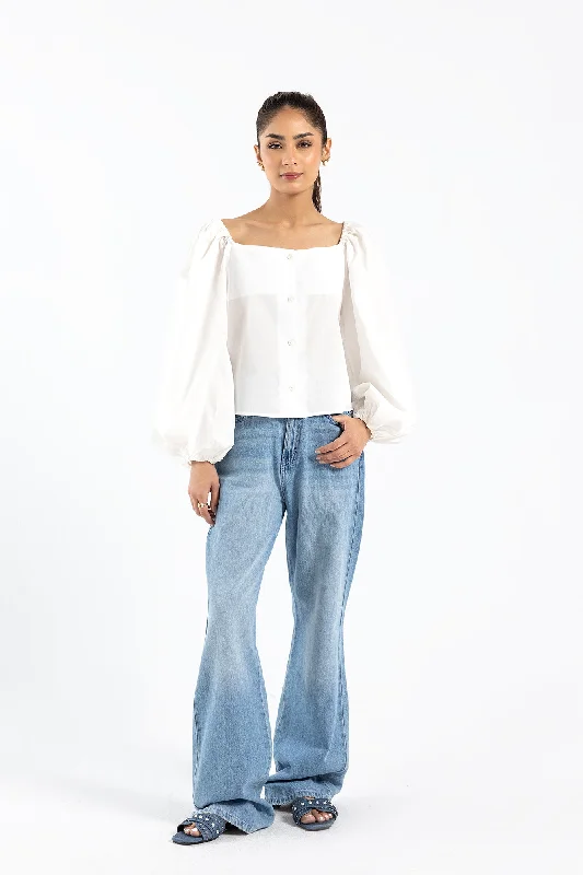 SHIRT (E1733/108/001)-- Mesh Canvas Denim