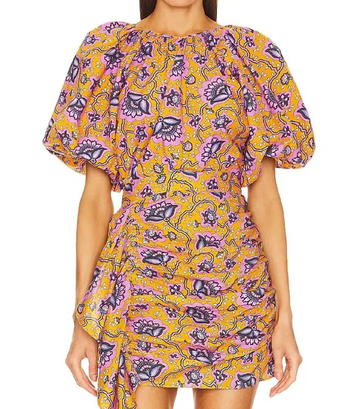 Rowan Top Blouse In Gold Lotus Chic Sleeveless Blouse