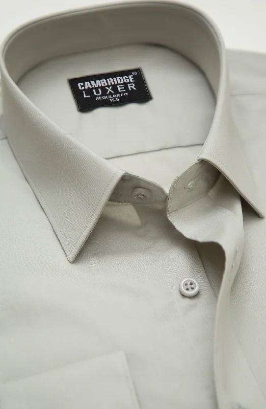 Luxer Plain Mens Shirt-- Asymmetrical Pockets Print