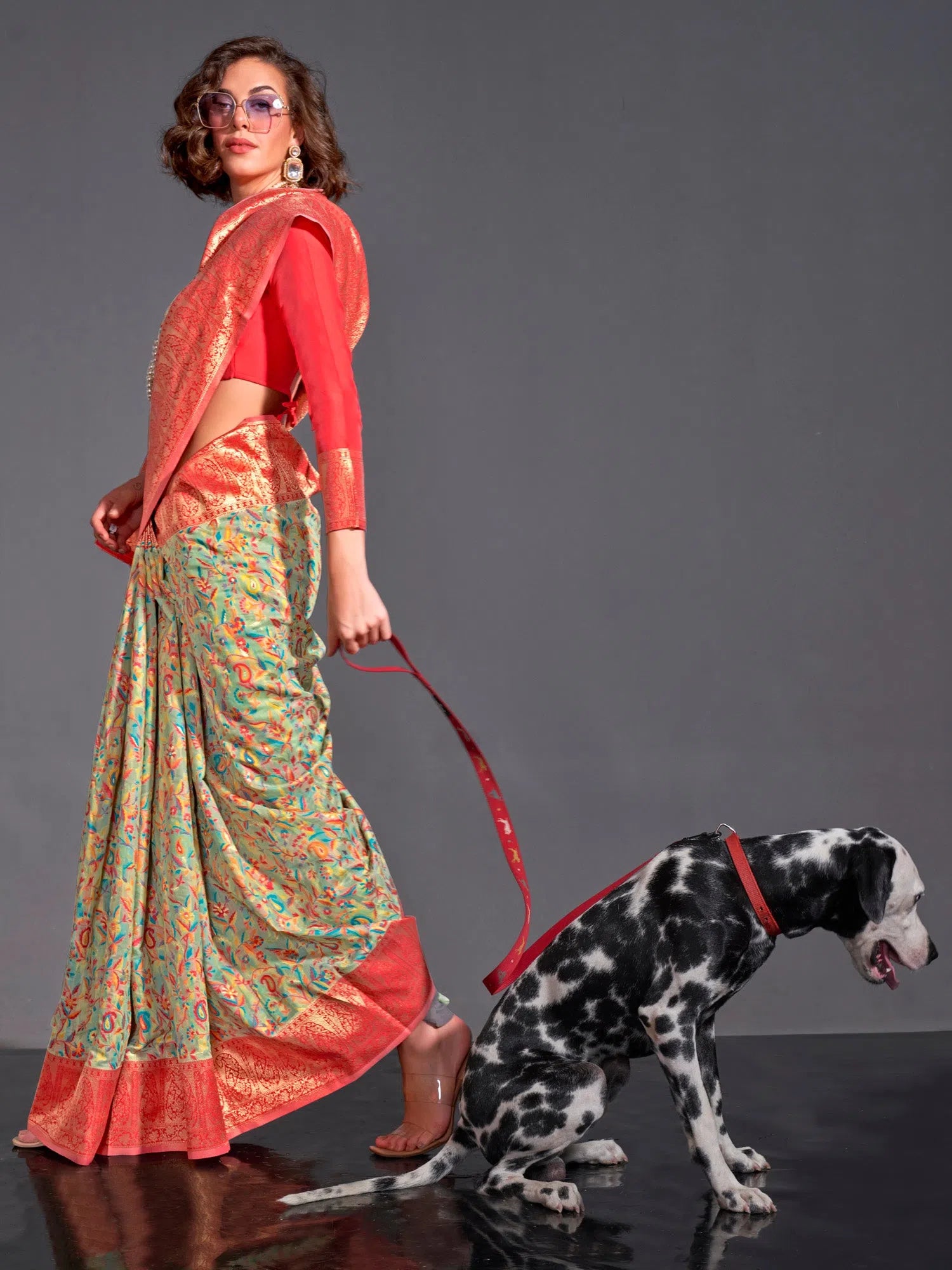 Saree Mall Women's  Blend Sea Green Woven Design Designer Saree With Blouse Piece-KNAZ366004 Textured Cotton Blouse