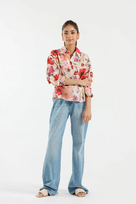 SHIRT (E1768/108/005)-- Print Jacquard Patchwork