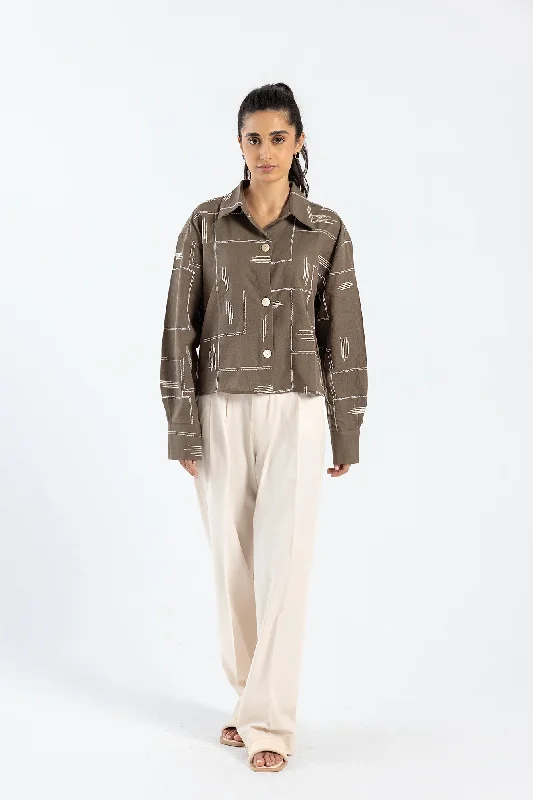 SHIRT (E1696/108/117)-- Boxy Fit Fitted Loose