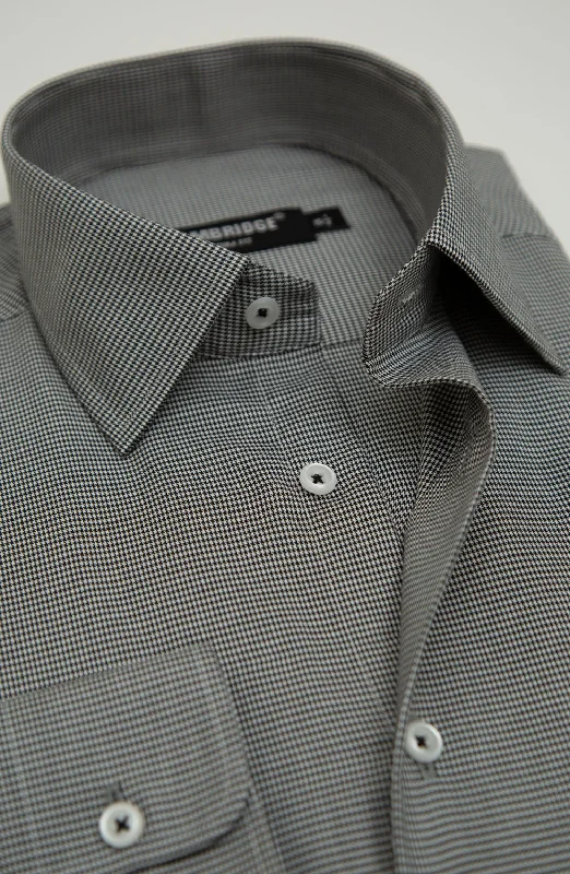 Trim Fit Premium Cotton Shirt-- Hooded Caped Shawl Collar
