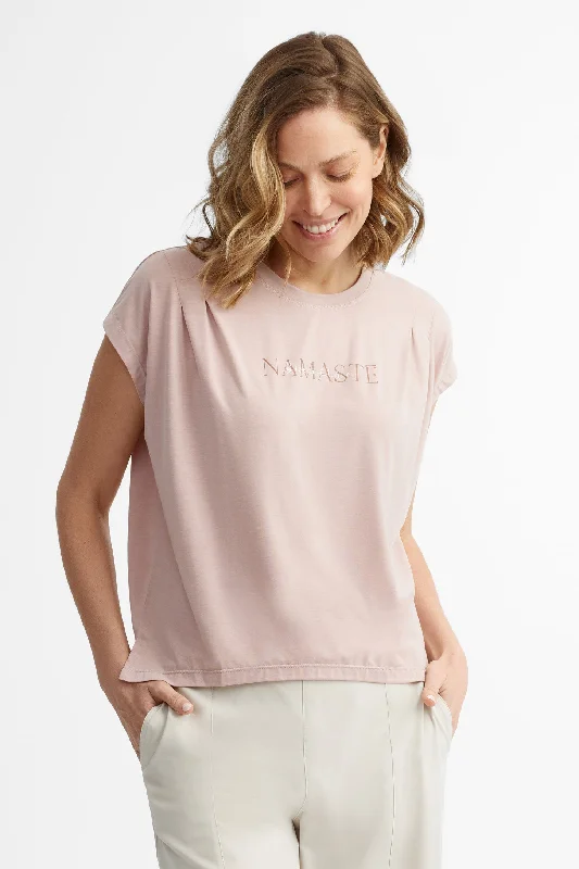 T-shirt col rond Lyocell - Femme-- Lace Blend Ribbed Blend Corduroy Blend