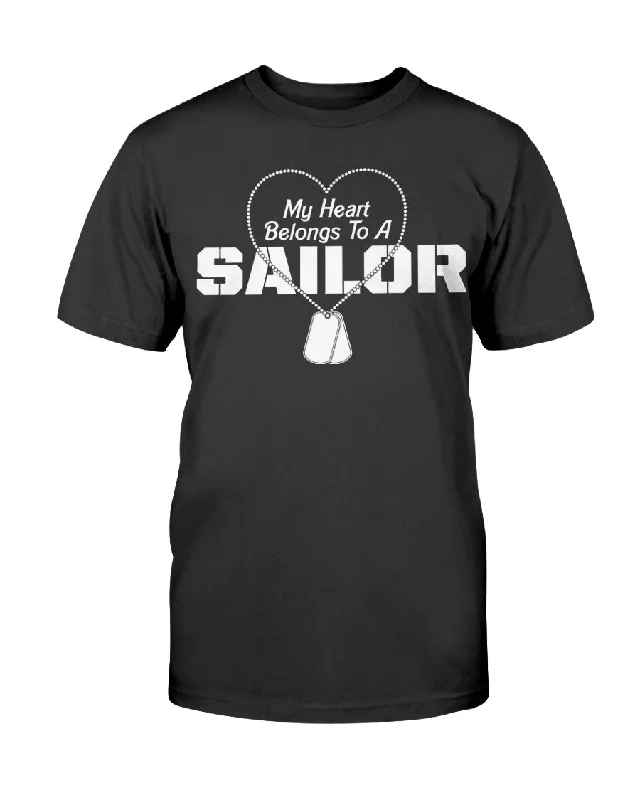 Navy Wife Girlfriend Belong T-shirts-- Collared T-Shirt Boat Neck A-Line