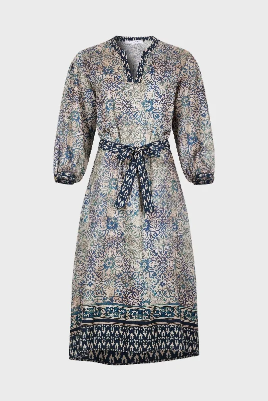 Dress Elnora Dzr03z174 Indigo Tunics Office stylish