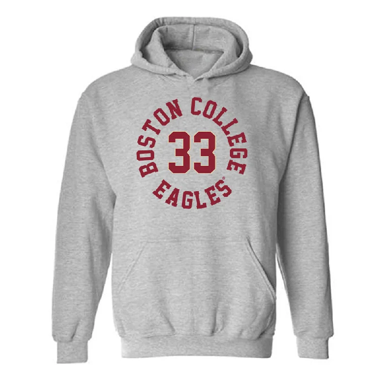 Boston College - NCAA Women's Basketball : Savannah Samuel - Classic Shersey Hooded Sweatshirt Hoodie with Color Block Contrast Stylish