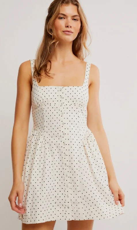 Polka Dot Mini Dress by Free People Classic Casual Mini Dress