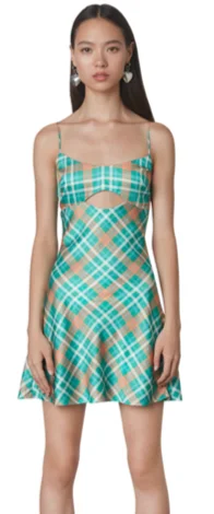 Plaid Mini Dress by NIA Trendy Wraparound Mini Dress