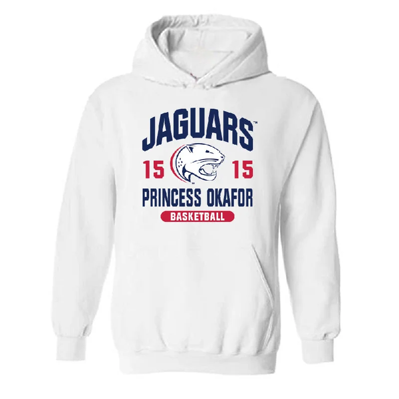 South Alabama - NCAA Women's Basketball : Princess Okafor - Classic Fashion Shersey Hooded Sweatshirt Hoodie with Embroidery Detailed Premium