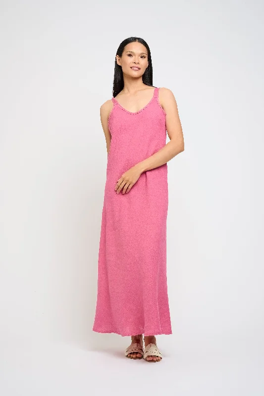 SLEEVELESS LINEN DRESS Tunics Party sparkling