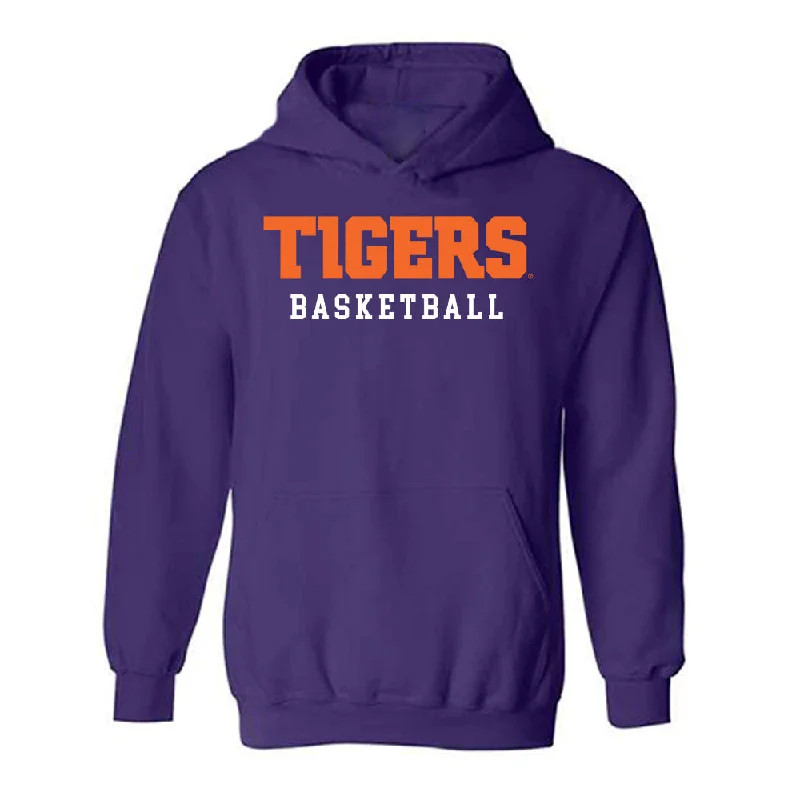 Clemson - NCAA Women's Basketball : Anya Poole - Classic Shersey Hooded Sweatshirt Hoodie with Hidden Zipper Minimalist Clean