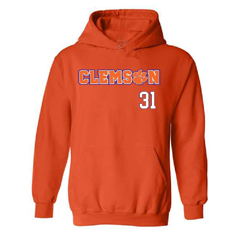 Clemson - NCAA Women's Basketball : Anya Poole - Classic Shersey Hooded Sweatshirt Hoodie with Elastic Waist Stretchable Comfortable