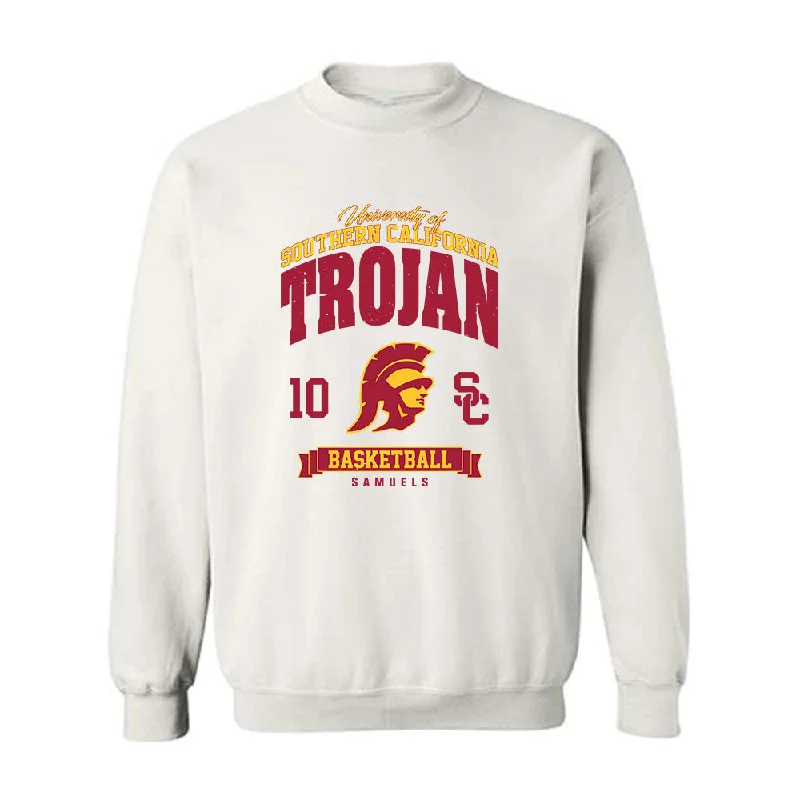 USC - NCAA Women's Basketball : Malia Samuels - Classic Fashion Shersey Crewneck Sweatshirt Hoodie with Sequins Glamorous Eye-catching