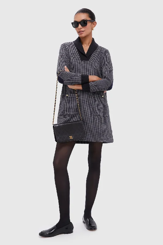 Black Plaid Emerson Dress Tunics Fashionable chic