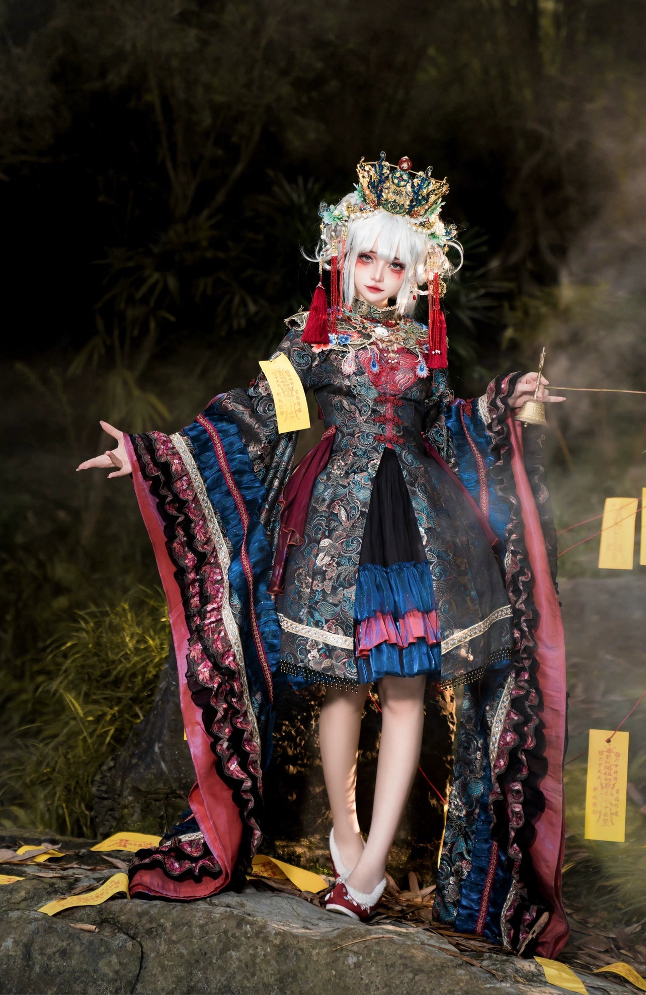 Your Highness~Zombie Bride~Chinese Style OP Dress Suit Gothic Lolita Horror Dress Tunics Sophisticated sleek