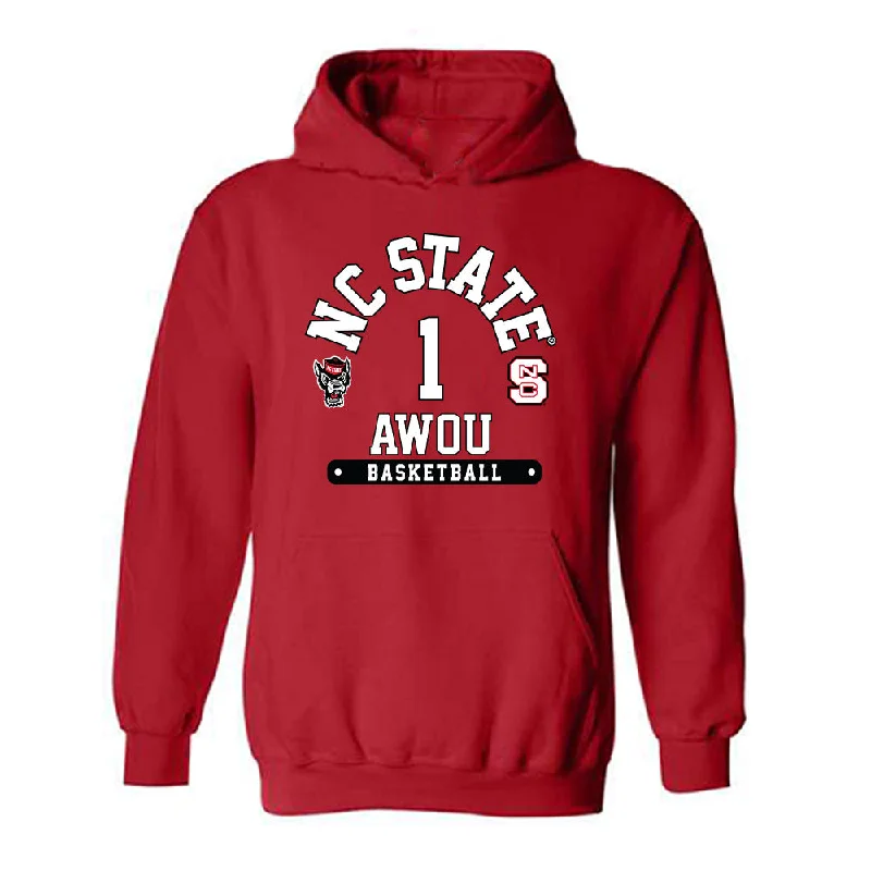 NC State - NCAA Women's Basketball : Lorena Awou - Fashion Shersey Hooded Sweatshirt Zip Hoodie Drawstring Kangaroo Pocket