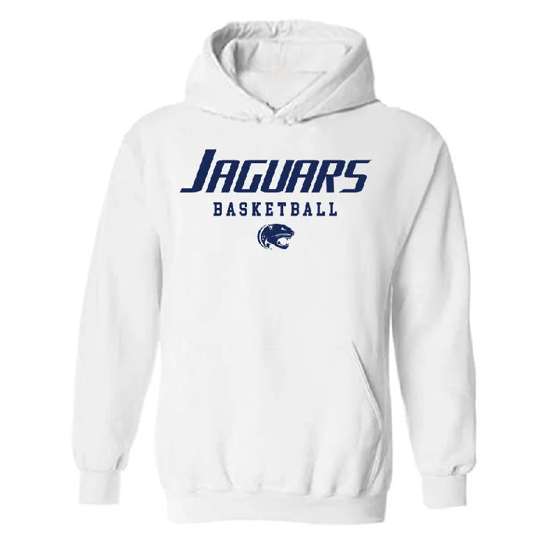 South Alabama - NCAA Women's Basketball : Princess Okafor - Classic Shersey Hooded Sweatshirt Hoodie with Hem Raw Edge Edgy Unfinished