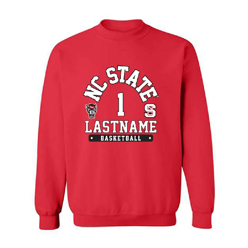 NC State - NCAA Women's Basketball : Lorena Awou - Fashion Shersey Crewneck Sweatshirt Hoodie with Hem Embroidery Detailed Premium