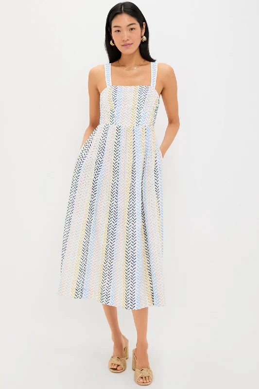 Embroidered Lorenza Dress Pencil Office Professional