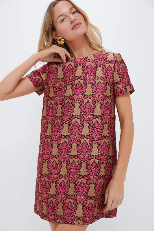 Herald Jacquard Mini Swing Dress Tunics Plaid country