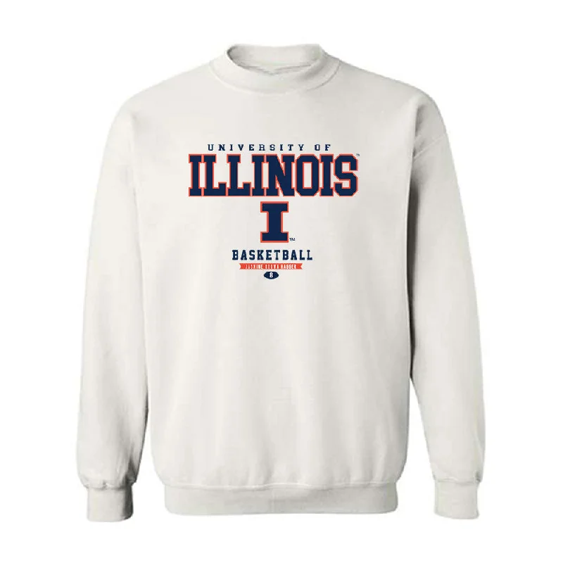 Illinois - NCAA Women's Basketball : Jasmine Brown-Hagger - Classic Fashion Shersey Crewneck Sweatshirt Hoodie with Belted Waist Structured Tailored