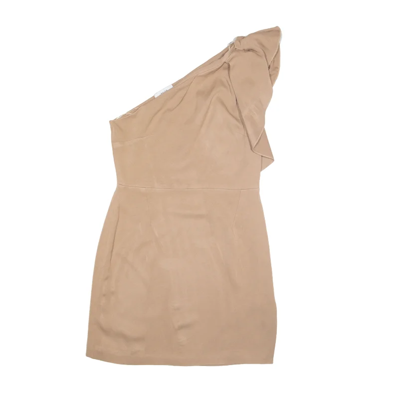 REISS Wedding Guest A-Line Dress Beige Sleeveless Knee Length Womens UK 14 Tunics Hiking breathable
