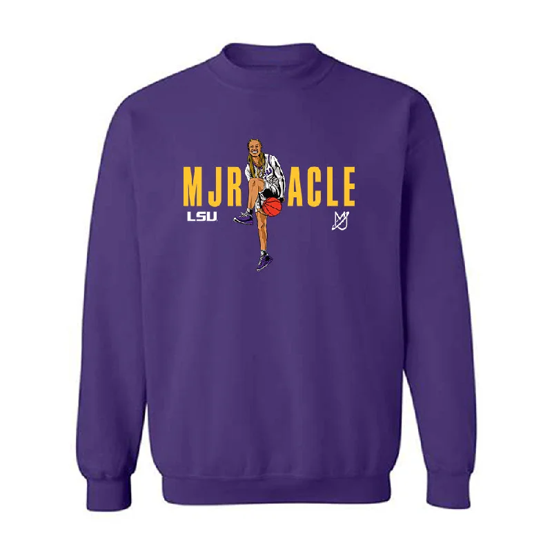 LSU - NCAA Women's Basketball : Mjracle Sheppard - Individual Caricature Crewneck Sweatshirt Hoodie with Zipper Versatile Modern