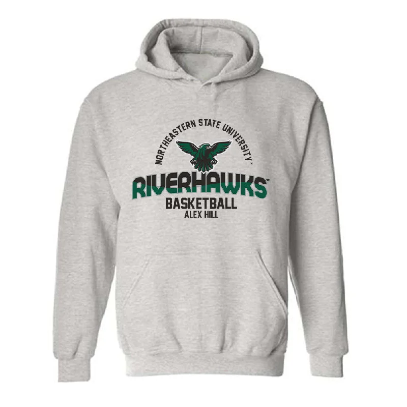 Northeastern State - NCAA Women's Basketball : Alex Hill - Classic Fashion Shersey Hooded Sweatshirt Hoodie with Half-Zip Sporty Casual