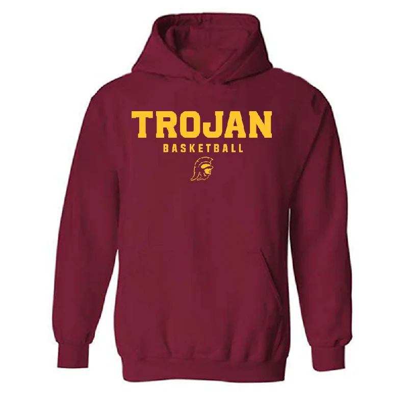 USC - NCAA Women's Basketball : Malia Samuels - Classic Shersey Hooded Sweatshirt Hoodie with Rhinestones Sparkly Elegant