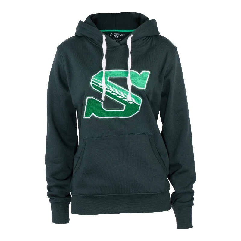 Ladies Obsidian Option Play Hoodie Hoodie with Tied Waist Feminine Flattering