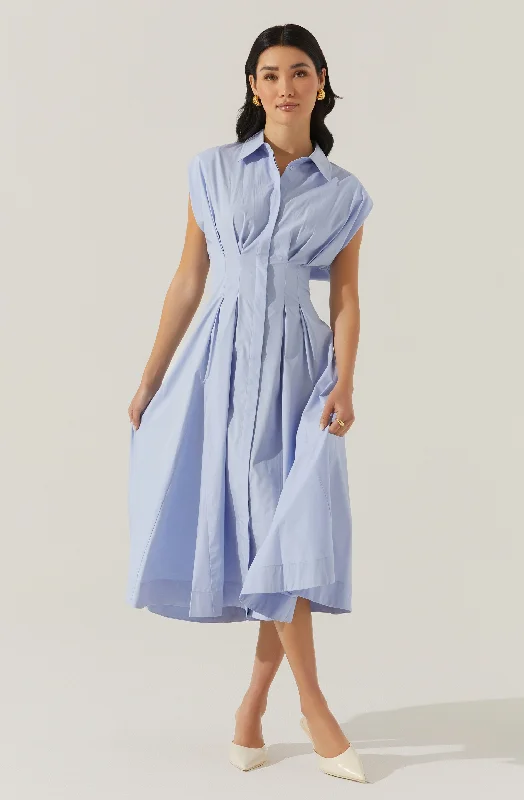 Beckett Tapered Waist Pleated Dress Tunics Handmade artisanal