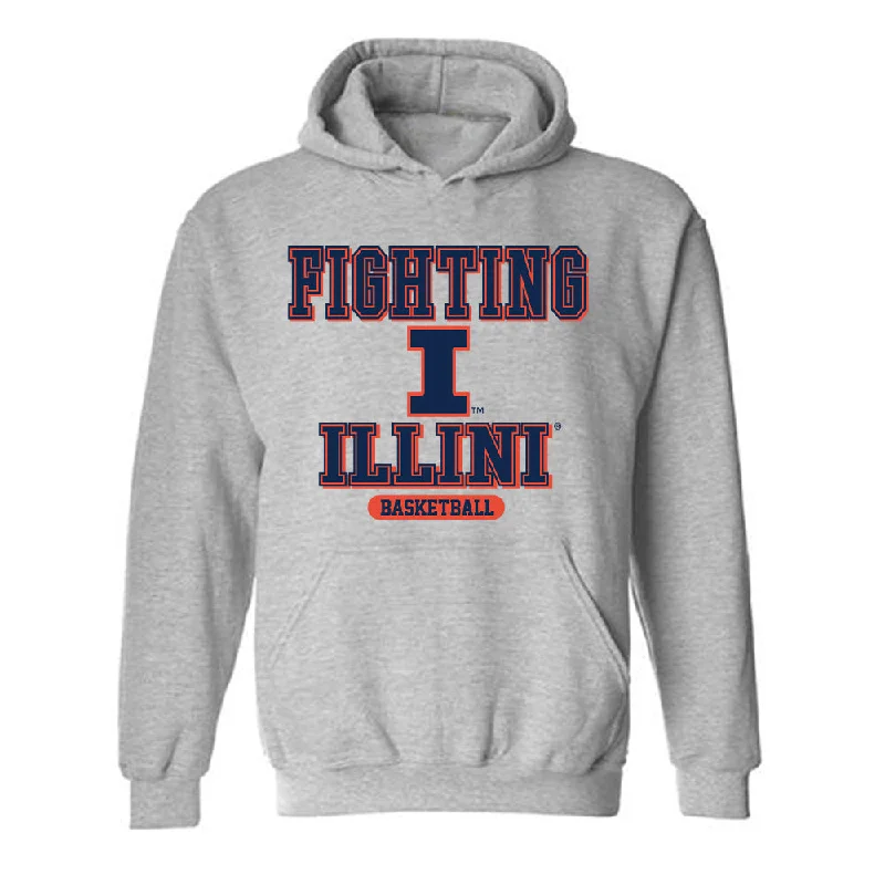 Illinois - NCAA Women's Basketball : Jasmine Brown-Hagger - Classic Shersey Hooded Sweatshirt Hoodie with Hem Contrast Bold Stylish