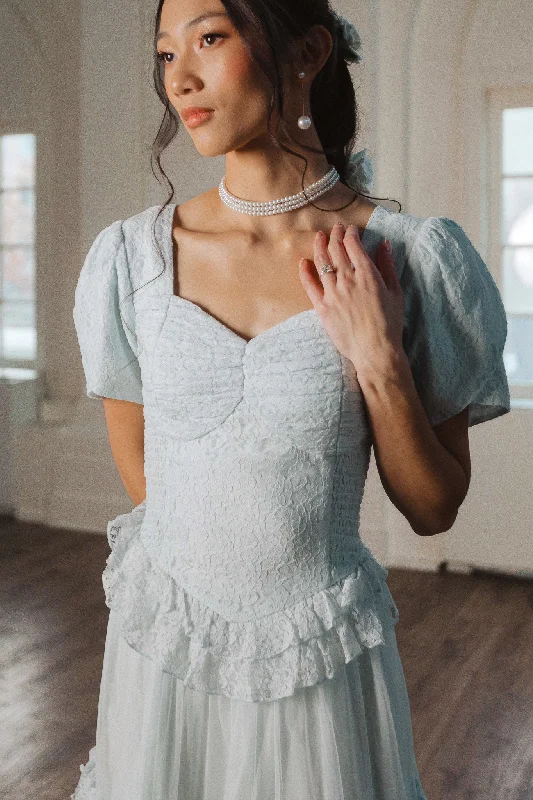 Raya Dress in Powder Blue Casual Short Summer
