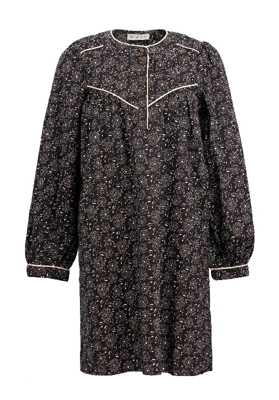 Dress -1610 5167 Black-Off-White Tunics Corduroy durable