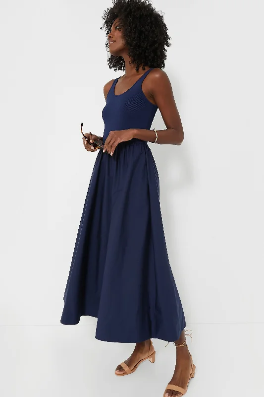 Cruise Navy Zaha Sleeveless Day Dress Tunics Trousers formal