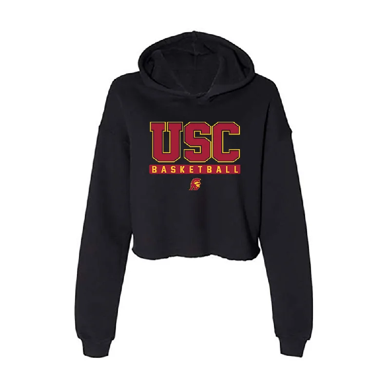 USC - NCAA Women's Basketball : Malia Samuels - Women's Crop Fleece Hoodie Hoodie with Illustration Artistic Creative