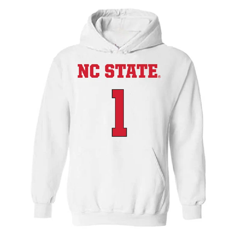 NC State - NCAA Women's Basketball : Lorena Awou - Replica Shersey Hooded Sweatshirt Hoodie with Double Zipper Versatile Adjustable