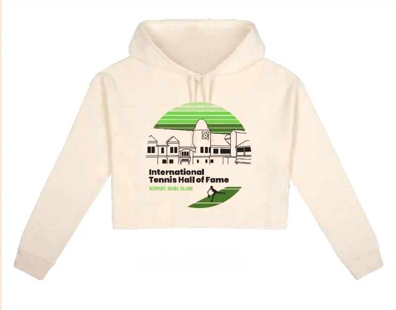 Women's Cropped Hoodie Hoodie with Raglan Sleeves Sporty Comfortable