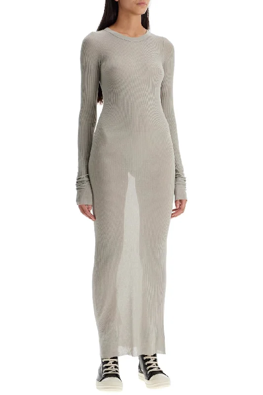 Rick Owens Long Fitted Jersey Dress Tunics Fleece cozy