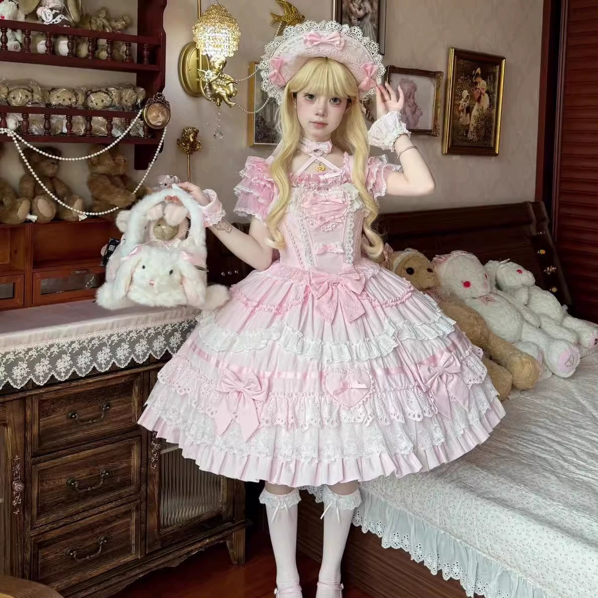 Immersive original~Belia~Old School Lolita JSK Sweet Doll Princess Dress A-Line Day Work